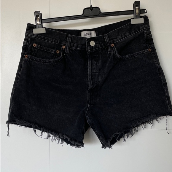 Agolde Women's Dark Denim Jean Shorts - Picture 1 of 1